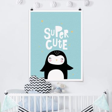 Poster kids room - Super Cute Penguin