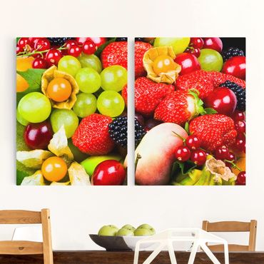 Print on canvas 2 parts - Tropical Fruits