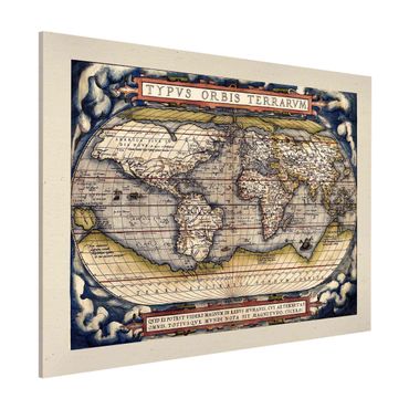 Magnetic memo board - Historic World Map Typus Orbis Terrarum