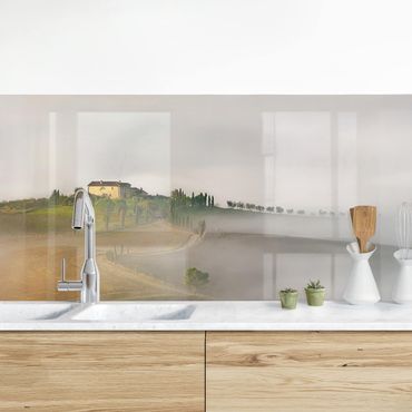 Kitchen wall cladding - Morning Fog In The Tuscany