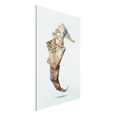 Print on aluminium - Origami Seahorse