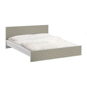 Adhesive film for furniture IKEA - Malm bed 180x200cm - Geometric Design Brown
