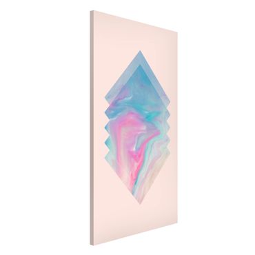 Magnetic memo board - Pink Water Marble