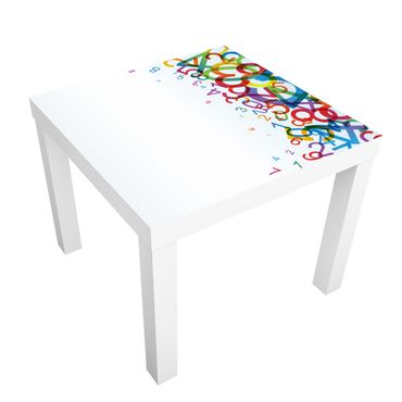 Adhesive film for furniture IKEA - Lack side table - Colourful Numbers