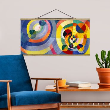 Fabric print with poster hangers - Robert Delaunay - Circular Forms