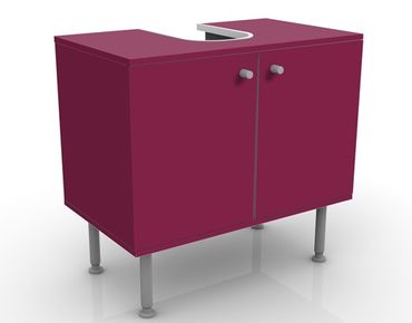 Wash basin cabinet design - Colour Wine Red