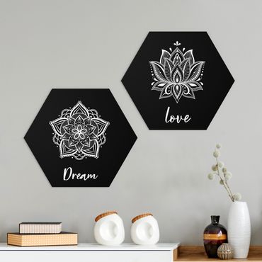 Forex hexagon - Mandala Dream Love Set Black