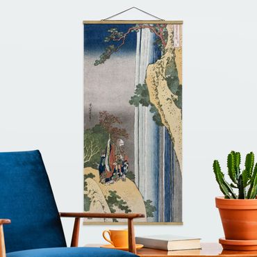 Fabric print with poster hangers - Katsushika Hokusai - The Poet Rihaku
