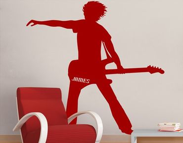 Wall sticker - No.CA8 Customised text The Guitarist