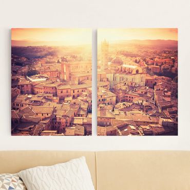 Print on canvas 2 parts - Fiery Siena