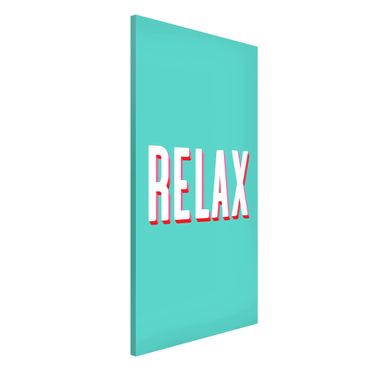 Magnetic memo board - Relax Typo On Blue