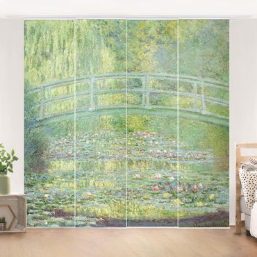 Sliding panel curtains set - Claude Monet - Japanese Bridge