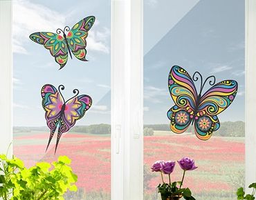 Window sticker - Mandala Butterflies