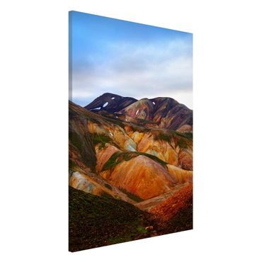 Magnetic memo board - Colourful Mountains In Iceland