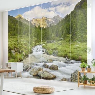 Sliding panel curtains set - Debanttal Hohe Tauern National Park