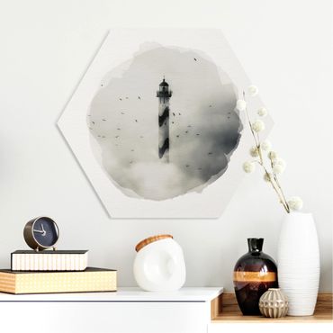 Forex hexagon - WaterColours - Lighthouse In The Fog