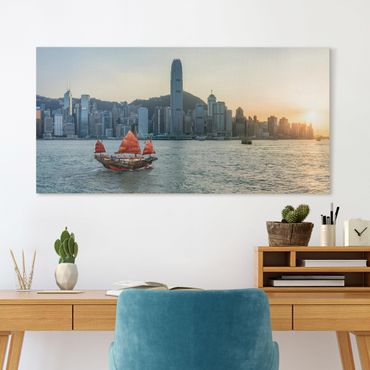 Print on canvas - Junk In Victoria Harbour