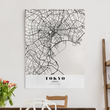 Print on canvas - Tokyo City Map - Classic