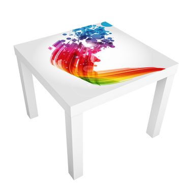 Adhesive film for furniture IKEA - Lack side table - Rainbow Wave And Bubbles