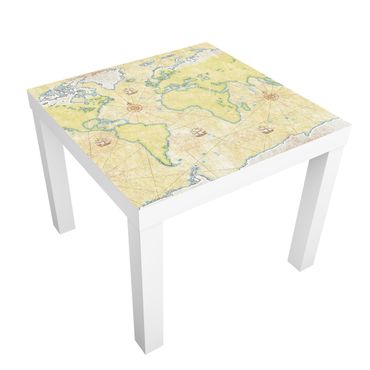 Adhesive film for furniture IKEA - Lack side table - World Map
