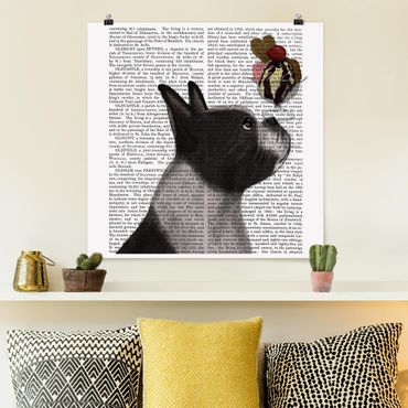 Poster - Animal Reading - Terrier With Ice