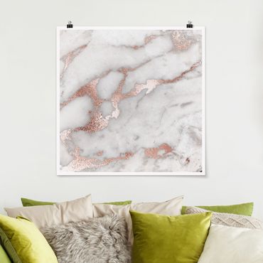 Poster - Marble Look With Glitter