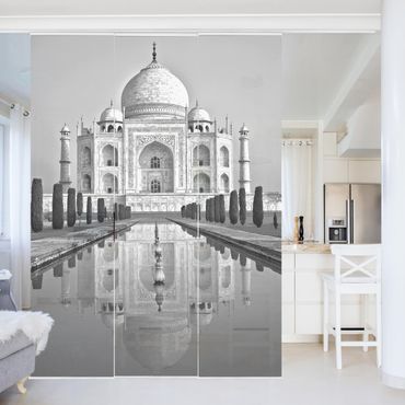 Sliding panel curtains set - Taj Mahal With Garden