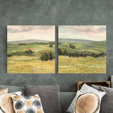 Print on canvas - Meadow In The Morning I Set