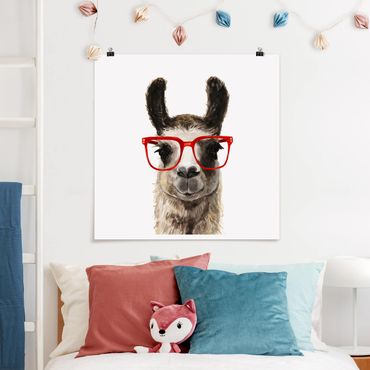 Poster - Hip Lama With Glasses II