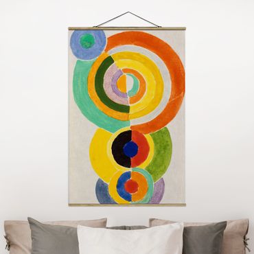 Fabric print with poster hangers - Robert Delaunay - Rhythm I
