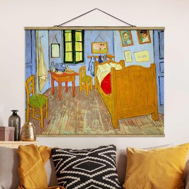 Fabric print with poster hangers - Vincent Van Gogh - Bedroom In Arles