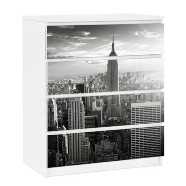 Adhesive film for furniture IKEA - Malm chest of 4x drawers - Manhattan Skyline