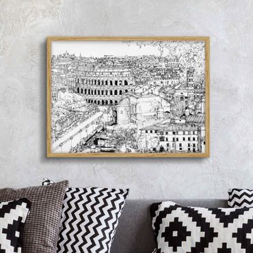 Framed poster - City Study - Rome