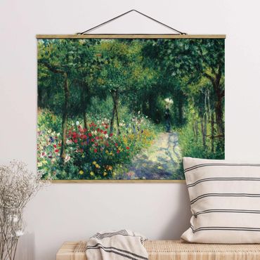 Fabric print with poster hangers - Auguste Renoir - Women In A Garden
