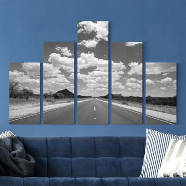 Print on canvas 5 parts - Route 66 II