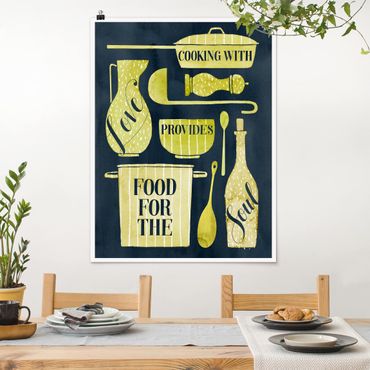 Poster kitchen quote - Soul Food - With Love