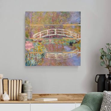 Print on wood - Claude Monet - Bridge Monet's Garden