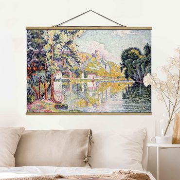 Fabric print with poster hangers - Paul Signac - Les Andelys, Le Château Gaillard
