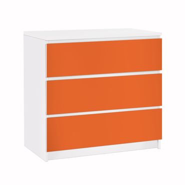 Adhesive film for furniture IKEA - Malm chest of 3x drawers - Colour Orange