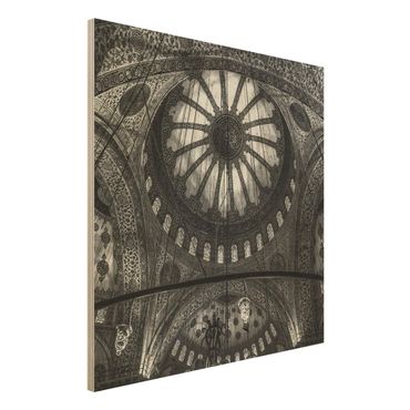 Wood print - The Domes Of The Blue Mosque