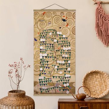 Fabric print with poster hangers - Gustav Klimt - Design For The Stocletfries