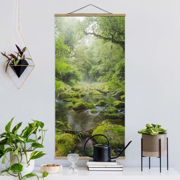 Fabric print with poster hangers - Bay Of Plenty