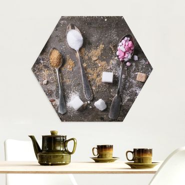Alu-Dibond hexagon - Vintage Spoon With Sugar