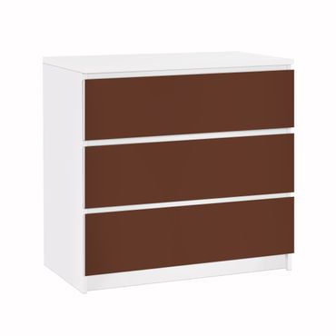 Adhesive film for furniture IKEA - Malm chest of 3x drawers - Colour Chocolate