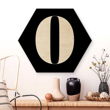 Wooden hexagon - Antiqua Number 0