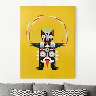 Print on canvas - Collage Ethno Monster - Juggler