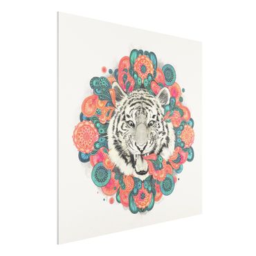 Print on forex - Illustration Tiger Drawing Mandala Paisley