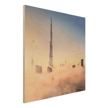 Wood print - Heavenly Dubai Skyline