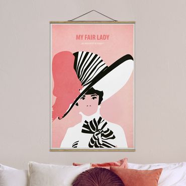 Fabric print with poster hangers - Film Poster My Fair Lady