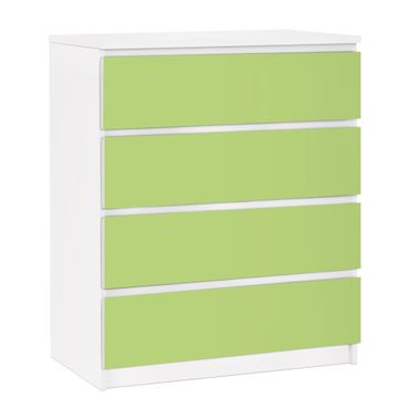 Adhesive film for furniture IKEA - Malm chest of 4x drawers - Colour Spring Green